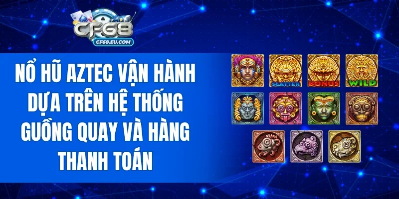 Nổ Hũ Aztec vận hành dựa trên hệ thống guồng quay và hàng thanh toán